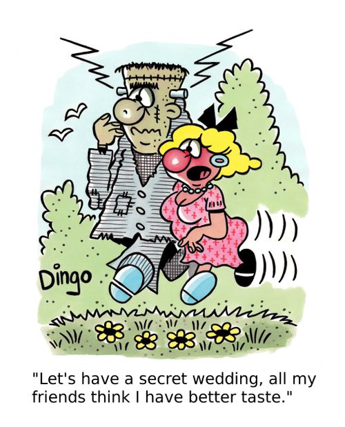 'Let's have a secret wedding, all my friends think I have better taste.'