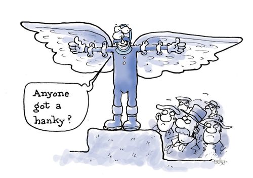 'Anyone got a hanky?'