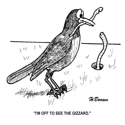 'I'm off to see the gizzard.'