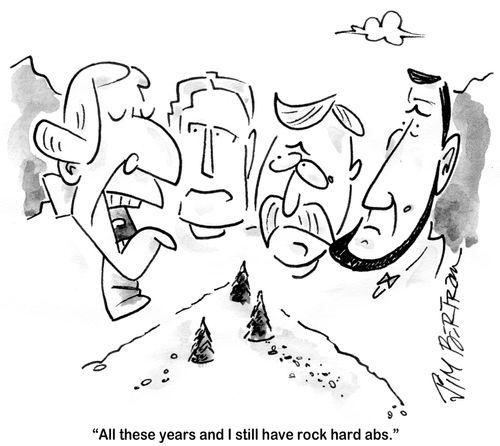 'All these years and I still have rock hard abs.'