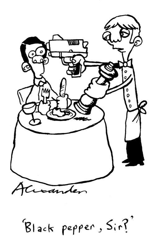 'Black pepper, Sir?'