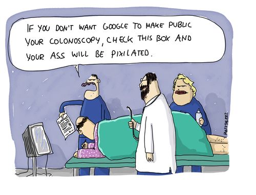 'If you don't want Google to make public your colonoscopy, check this box and your ass will be pixilated.'