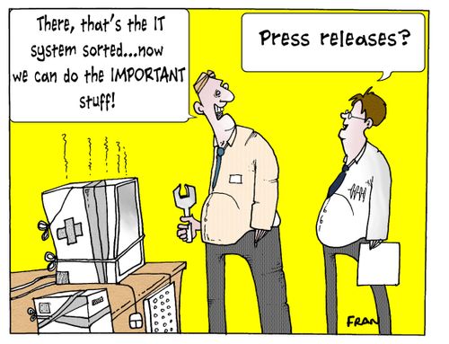 'There, that's the IT system sorted...now we can do the important stuff!'
