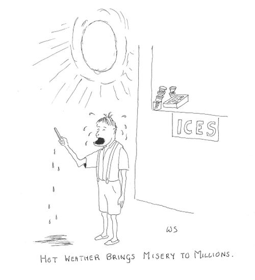 Hot weather brings misery to millions.