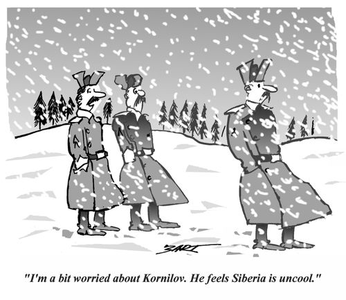 'I'm a bit worried about Kornilov. He feels Siberia is uncool.'