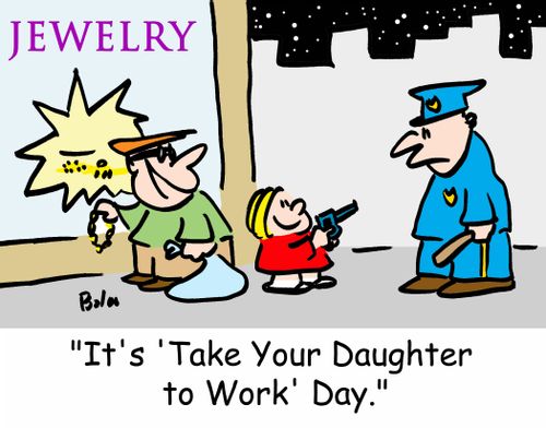 'It's 'Take Your Daughter to Work' Day.'