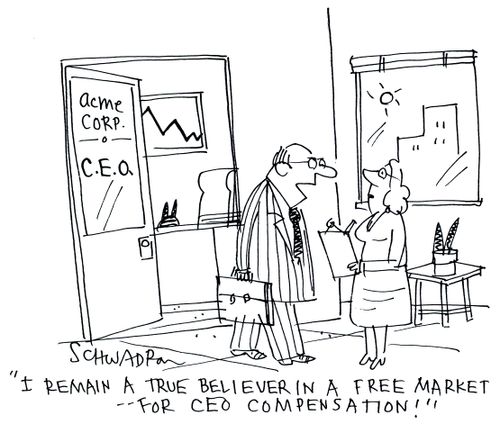 'I remain a true believer in a free market - for CEO compensation.'