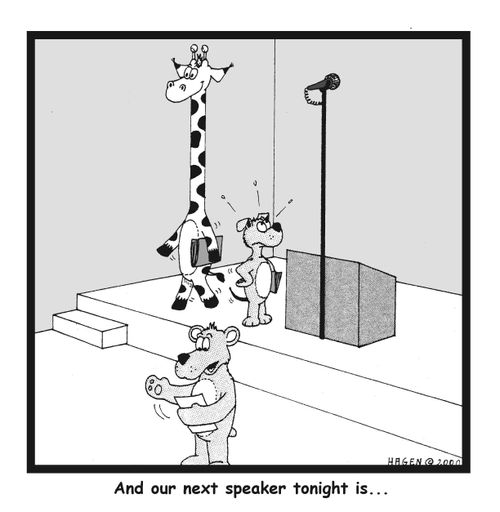 And our next speaker tonight is...