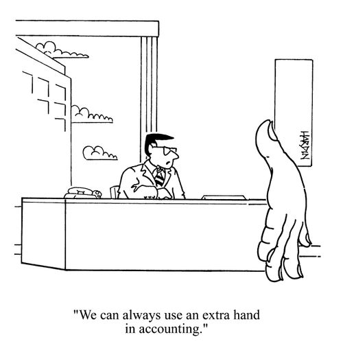 'We can always use an extra hand in accounting.'