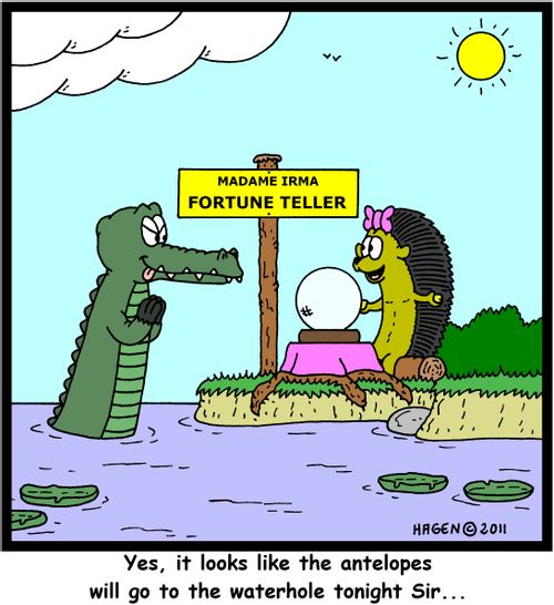 'Yes, it looks like the antelopes will go to the waterhole tonight Sir...'