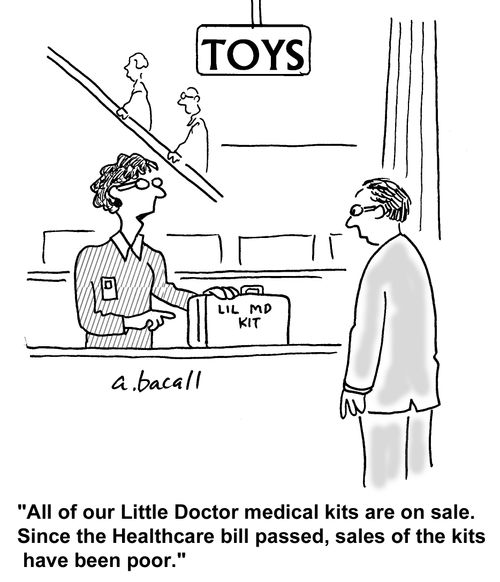 'All of our Little Doctor medical kits are on sale. Since the Healthcare bill passed, sales of the kits have been poor.'