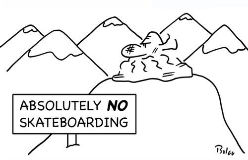 ABSOLUTELY NO SKATEBOARDING