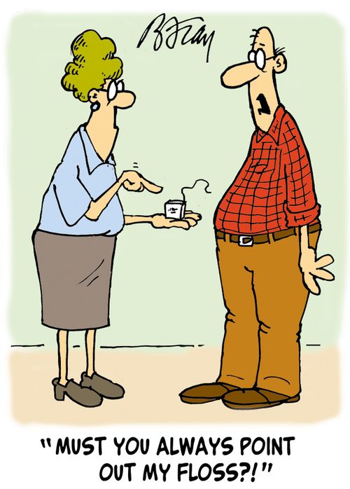'Must you always point out my floss?'