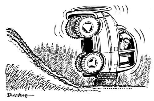 Four wheel drive stuck on its spare tyres.
