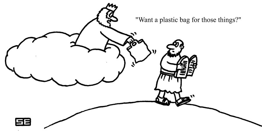 "Want a plastic bag for those things?"