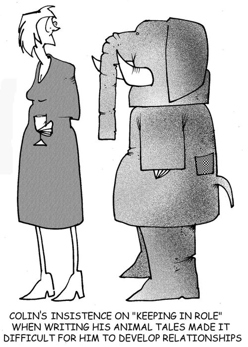 Colin's insistence on 'keeping in role' when writing his animal tales made it difficult for him to develop relationships.