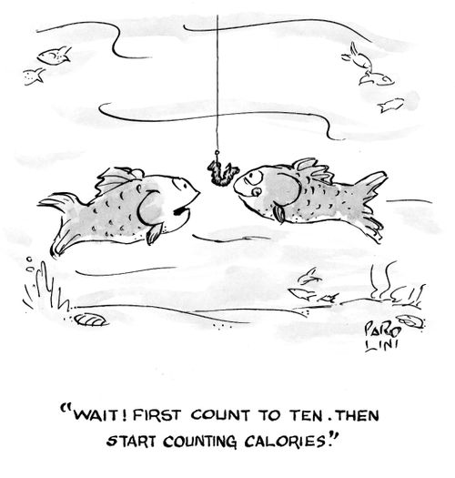 'Wait! First count to ten. Then start counting calories.'