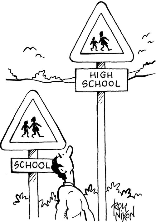 Highschool sign.
