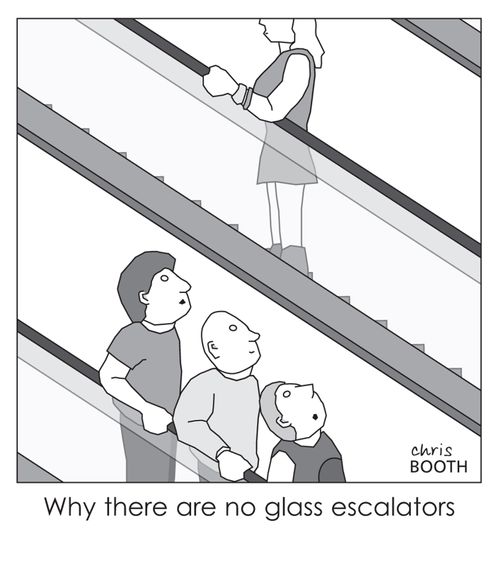 Why there are no glass escalators.