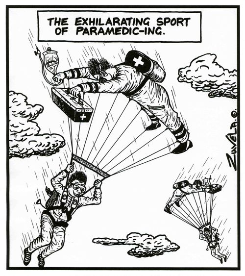 The exhilarating sport of Paramedic-ing.