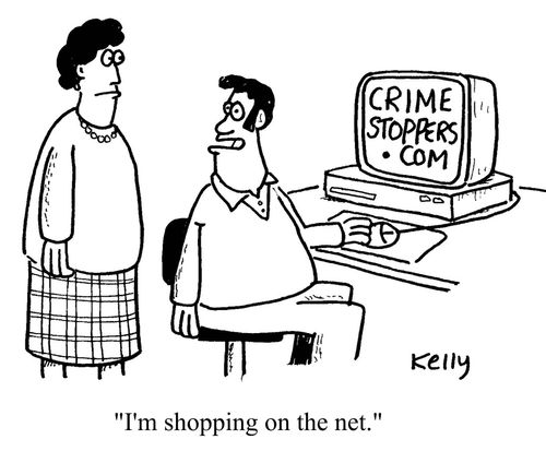 'I'm shopping on the net.'
