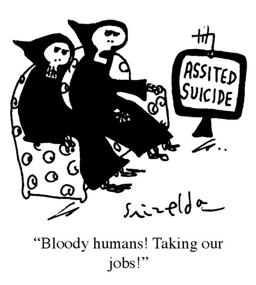 'Bloody humans! Taking our jobs!'