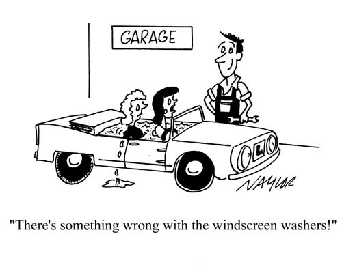 'There's something wrong with the windscreen washers!'