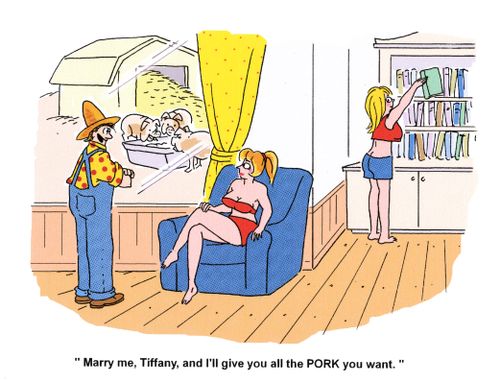 'Marry me, Tiffany, and I'll give you all the pork you want.'
