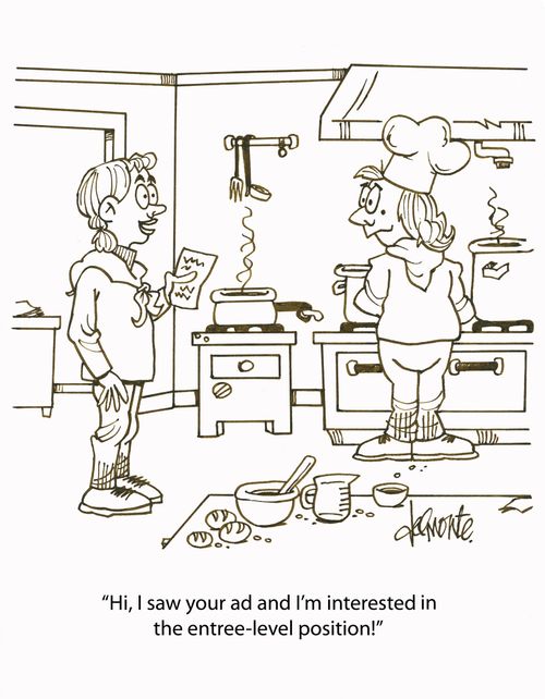 'Hi, I saw your ad and I'm interested in the entree-level position!'
