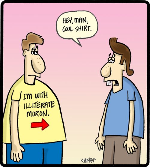 'Hey, man, cool shirt.'
