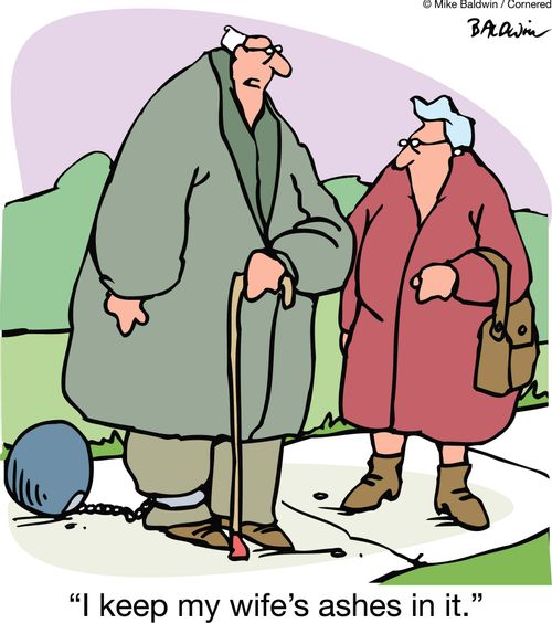 'I keep my wife's ashes in it.'