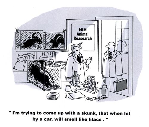 'I'm trying to come up with a skunk, that when hit by a car, will smell like lilacs.'