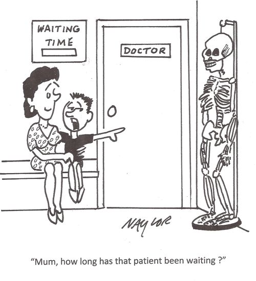 'Mum, how long has that patient been waiting?'