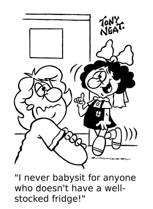 'I never babysit for anyone who doesn't have a well-stocked fridge!'