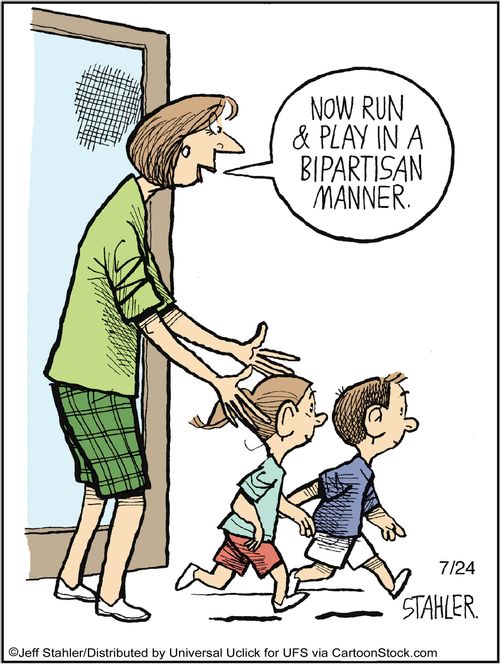 'Now run & play in a  bipartisan manner.'
