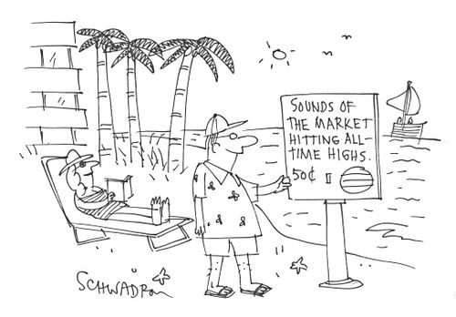 Sounds of the market hitting all time highs. . .
