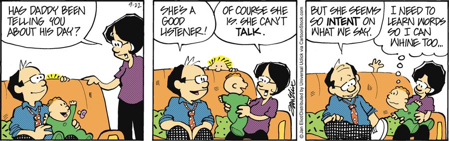 'She's a good listener!. . . she seems so intent on what we say.'