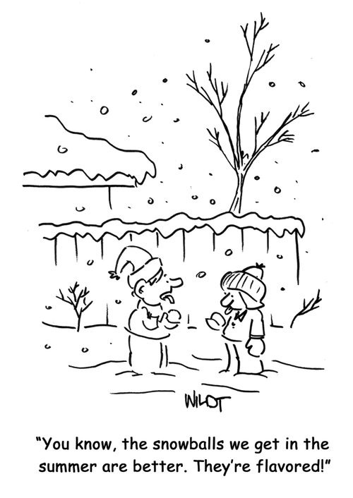 You know, the snowballs we get in the summer are better. They're flavored!