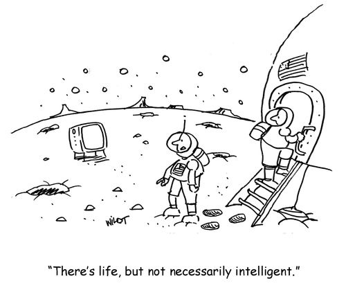 There's life, but not necessarily intelligent.