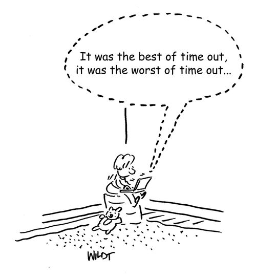 Kid in time-out writes 'it was the best of time out...'
