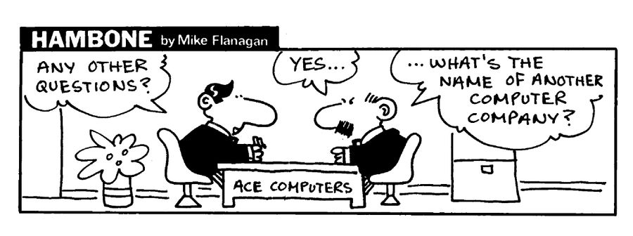 STRIP Hambone: Computer company job interview