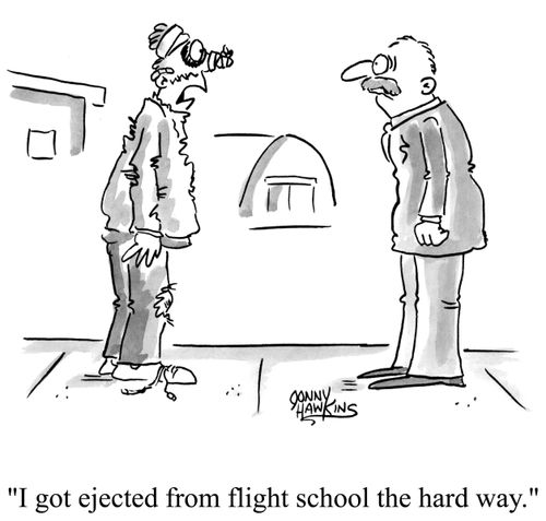 I got ejected from flight school the hard way.