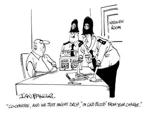 'Co-operate, and we just might drop, 'in cold blood' from your charge.'