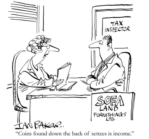 'Coins found down the back of settees is income.'