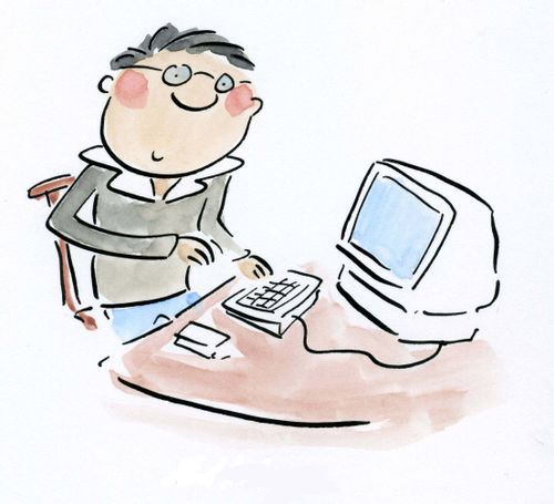 Boy at Computer.