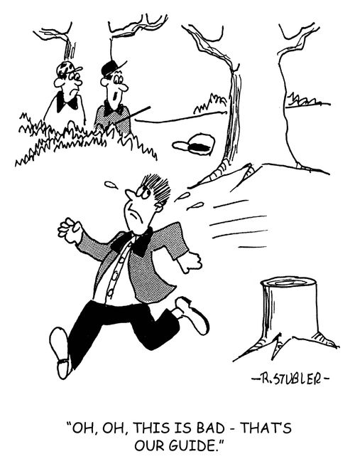 'Oh, oh, this is bad - That's our guide.'