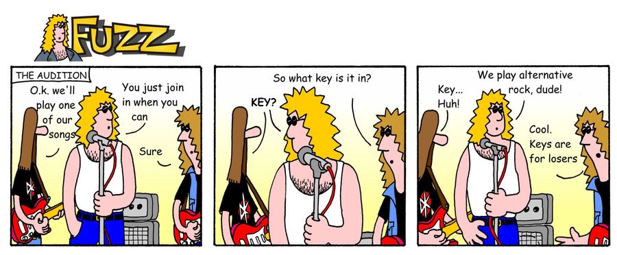 Fuzz - the bass player auditions.