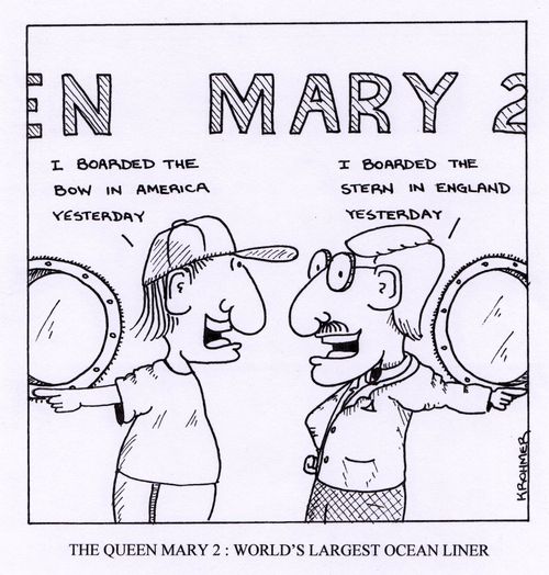 The Queen Mary 2: World's largest ocean liner.