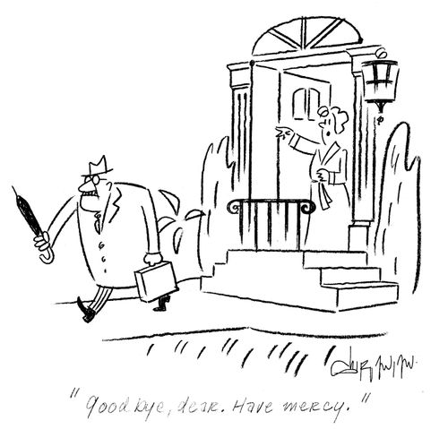 'Good bye, dear. Have mercy.'