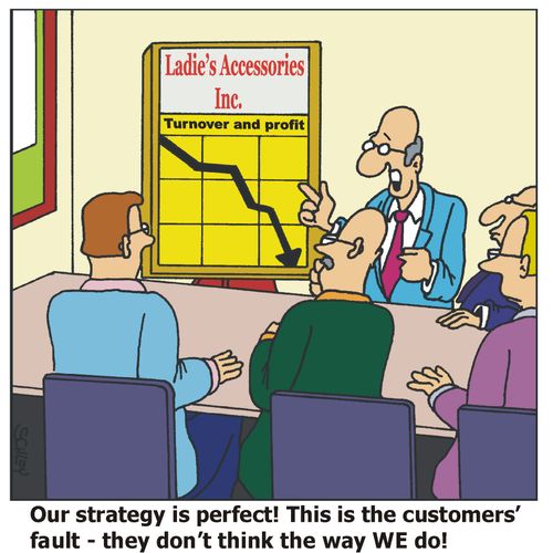 'Our strategy is perfect! This is the customers'  fault - they don't think the way WE do!'